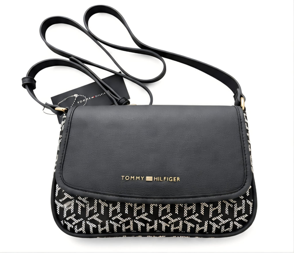 Bolsa Tommy Hilfiger Monogram Flap Crossbody Azul para Mujer