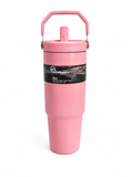 Termo Outerbanks Provisions 29 oz de Acero Inoxidable con Popote y Asa – Rosa