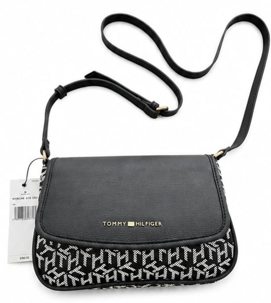 Bolsa Tommy Hilfiger Monogram Flap Crossbody Azul para Mujer