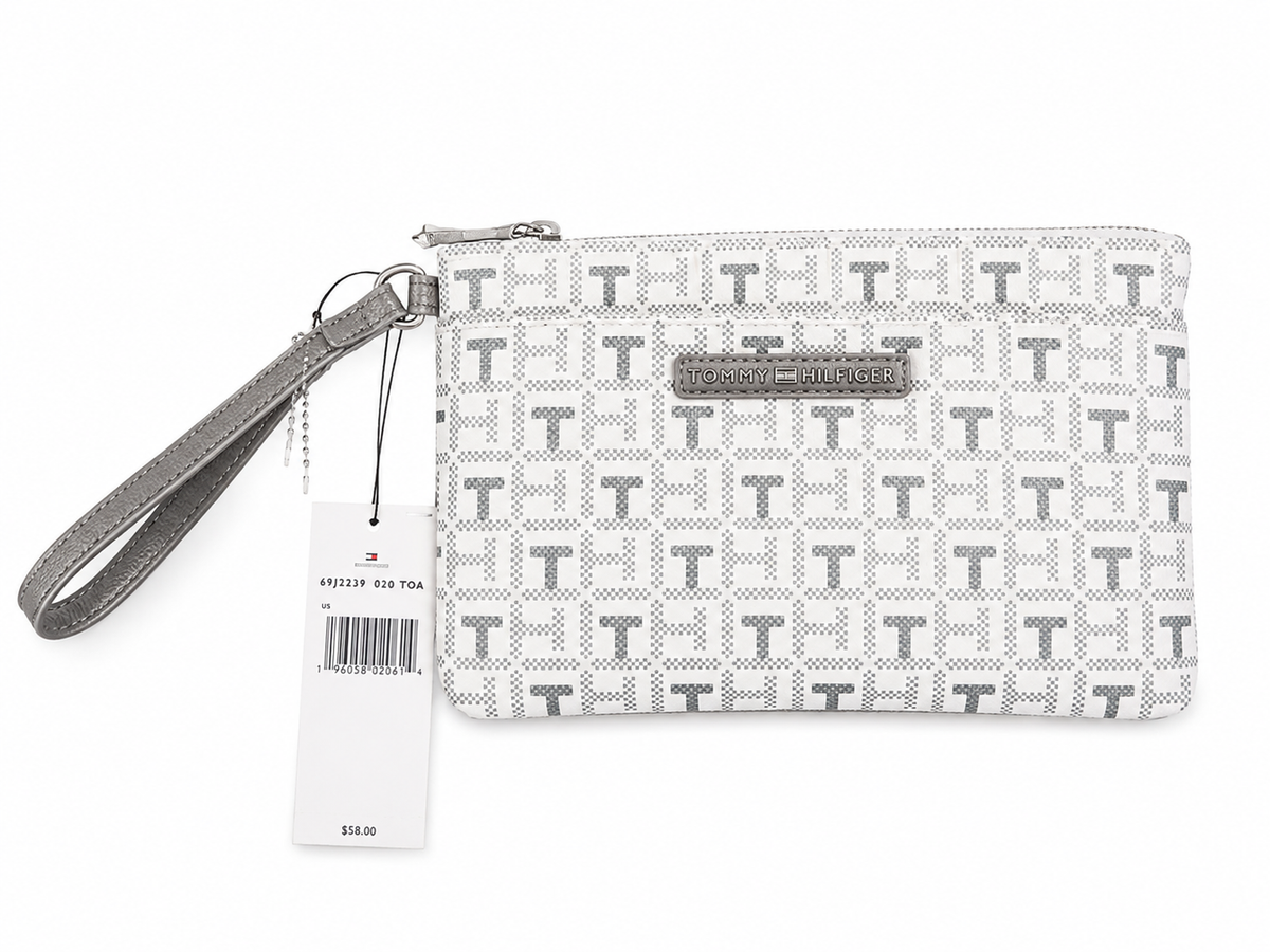 Muñequera Tommy Hilfiger Original Wristlet Monogram con Correa de Mano