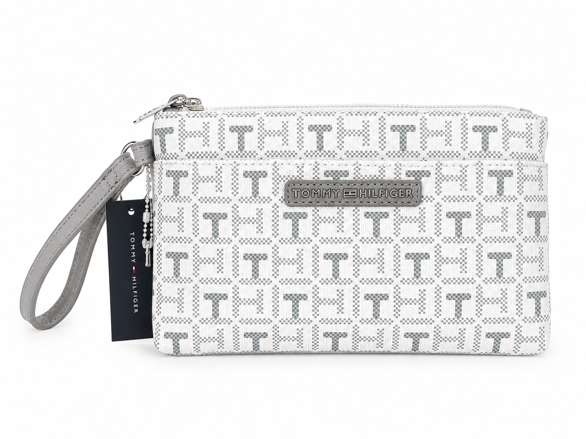 Muñequera Tommy Hilfiger Original Wristlet Monogram con Correa de Mano