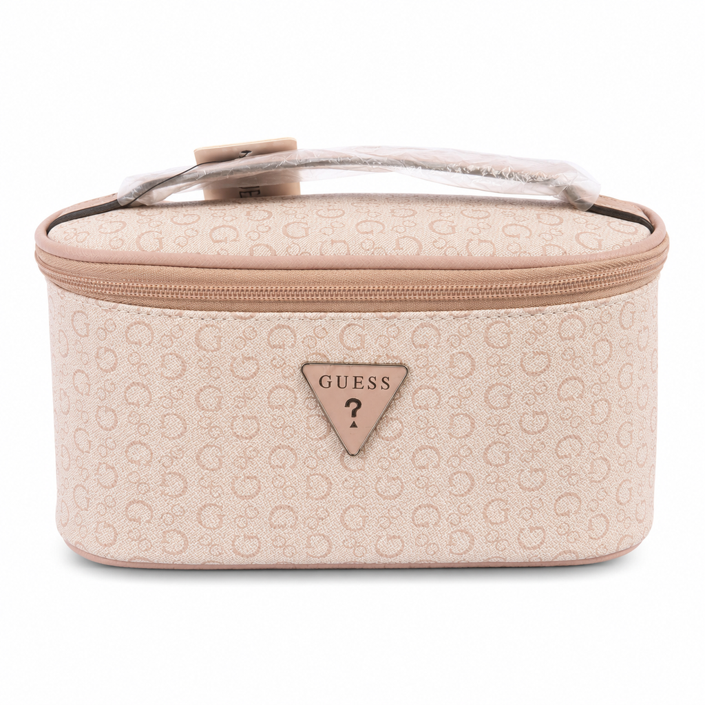 Cosmetiquera Guess Original Junction Travel Mauve | Estuche de Viaje con Asa y Monograma 4G