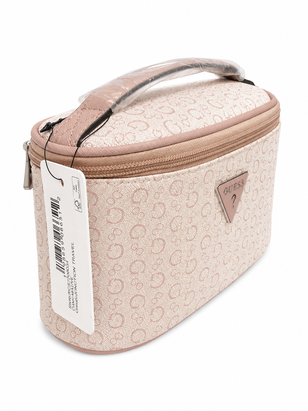 Cosmetiquera Guess Original Junction Travel Mauve | Estuche de Viaje con Asa y Monograma 4G