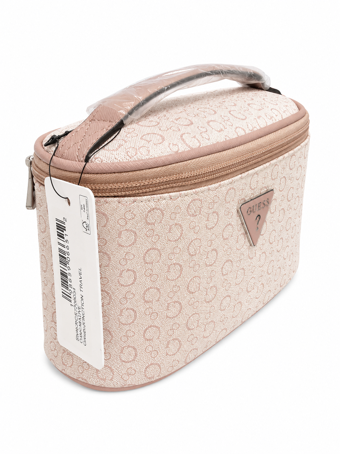 Cosmetiquera Guess Original Junction Travel Mauve | Estuche de Viaje con Asa y Monograma 4G