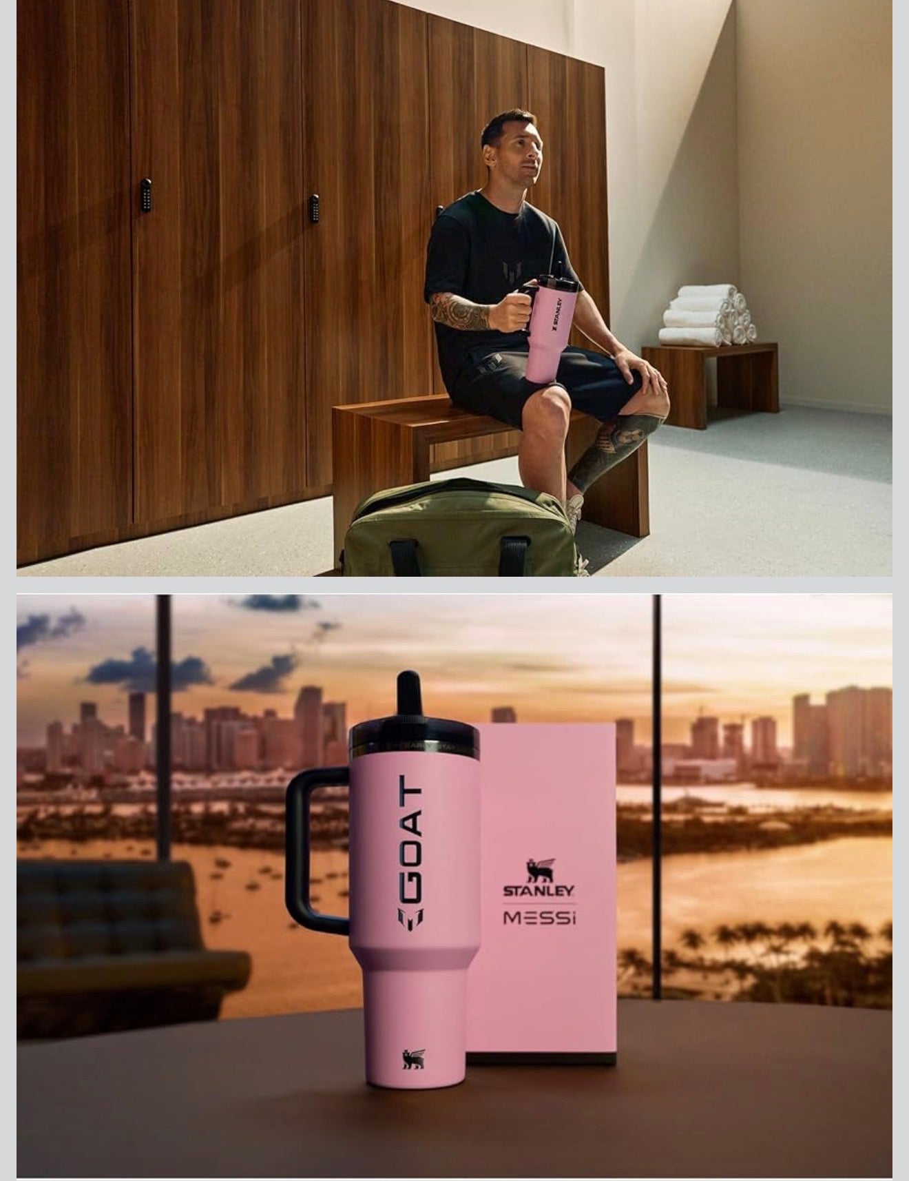 Vaso Stanley Quencher Protour de 40 onzas, Colección Messi
