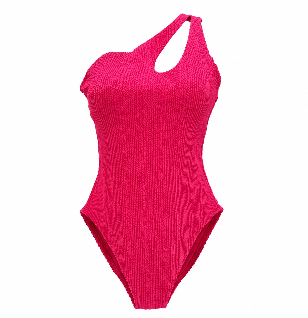 Traje de Baño Completo Old Navy One-Shoulder Textured Pink para Mujer