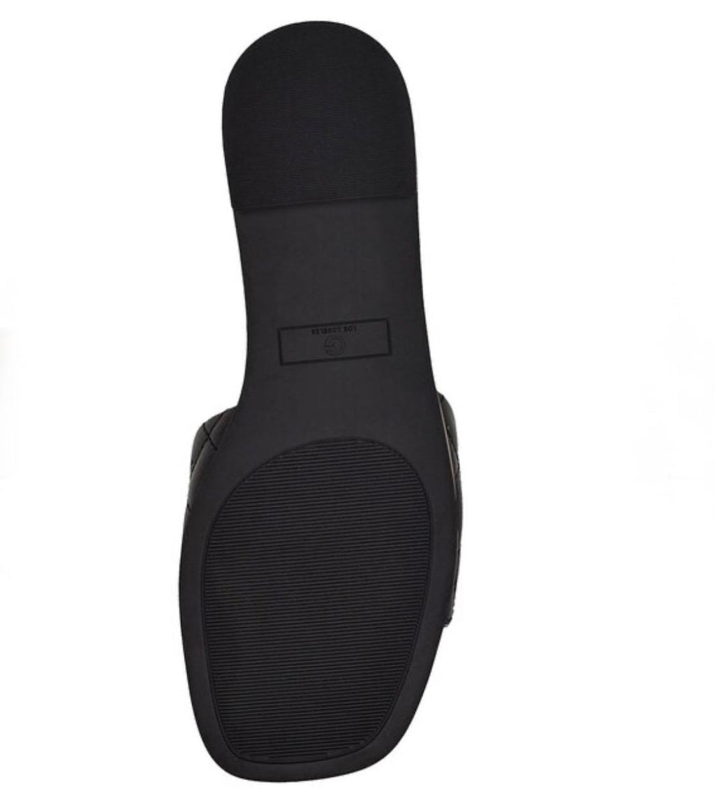 Sandalias GBG Los Angeles Mujer Negro con Herraje G y Cristales