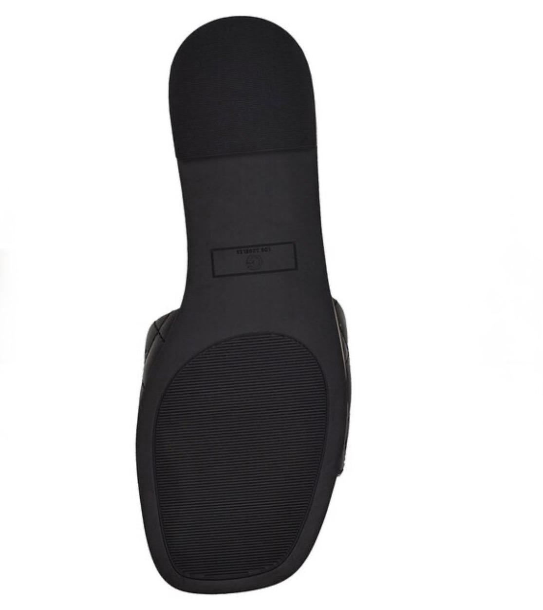 Sandalias GBG Los Angeles Mujer Negro con Herraje G y Cristales