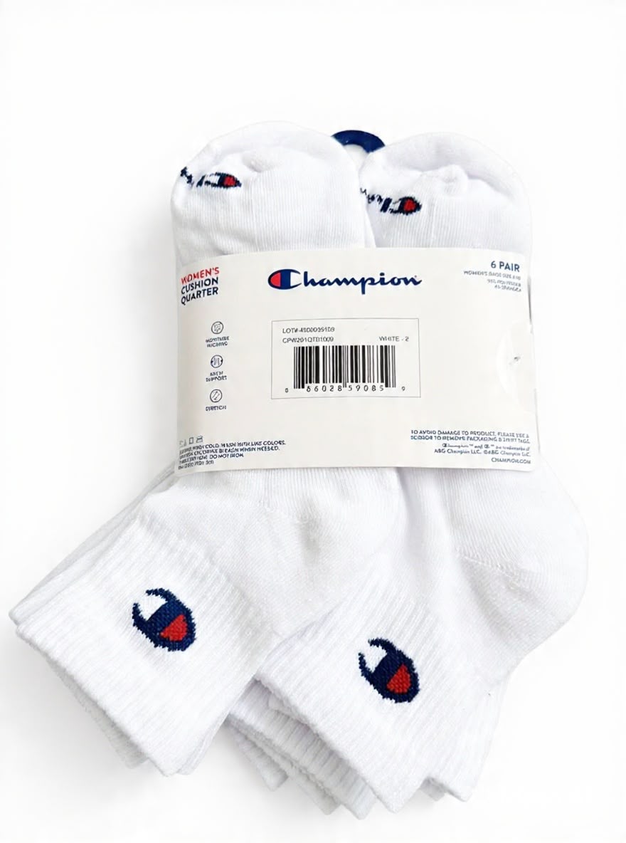 6 Pares de Calcetas Champion Performance Cushion Quarter para Mujer Unitalla