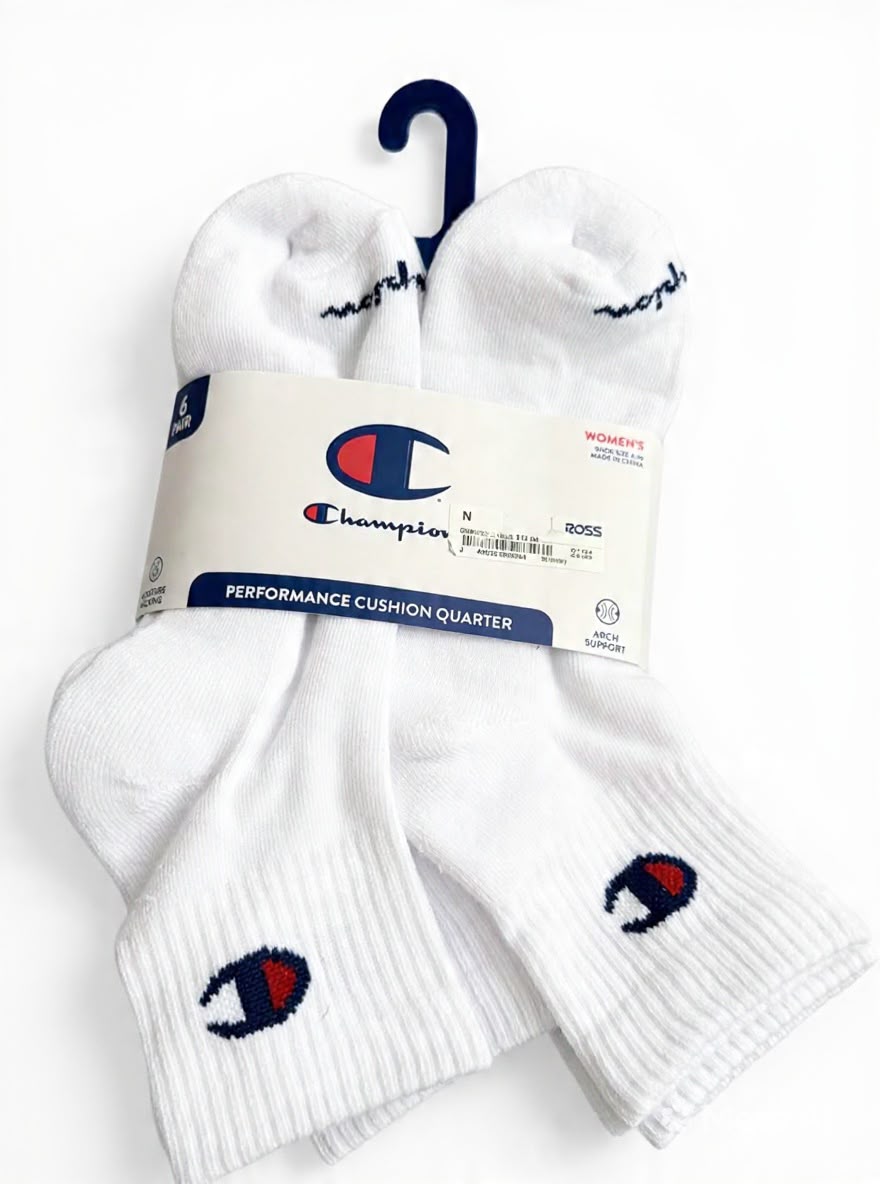 6 Pares de Calcetas Champion Performance Cushion Quarter para Mujer Unitalla