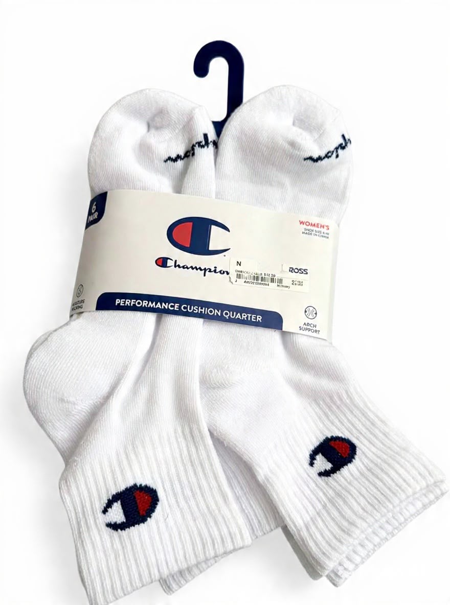 6 Pares de Calcetas Champion Performance Cushion Quarter para Mujer Unitalla