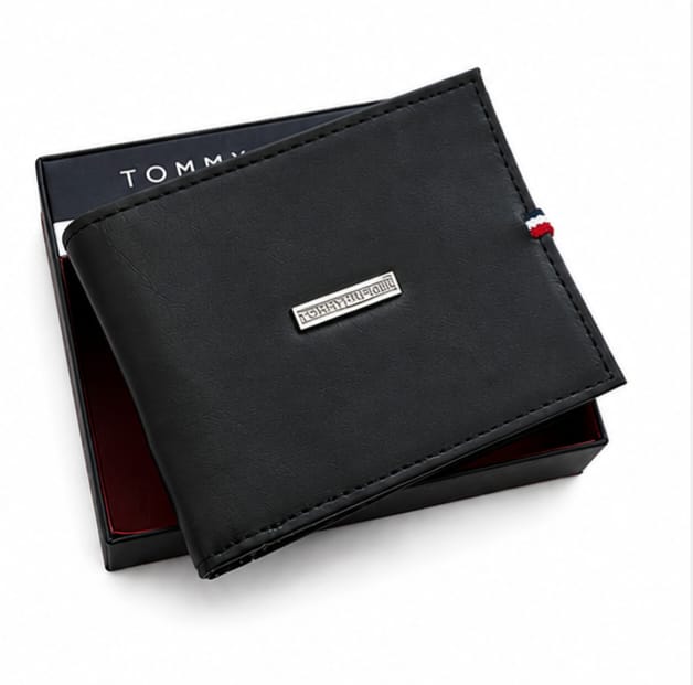 Cartera Tommy Hilfiger Original de Piel para Hombre con Protección RFID – Negra