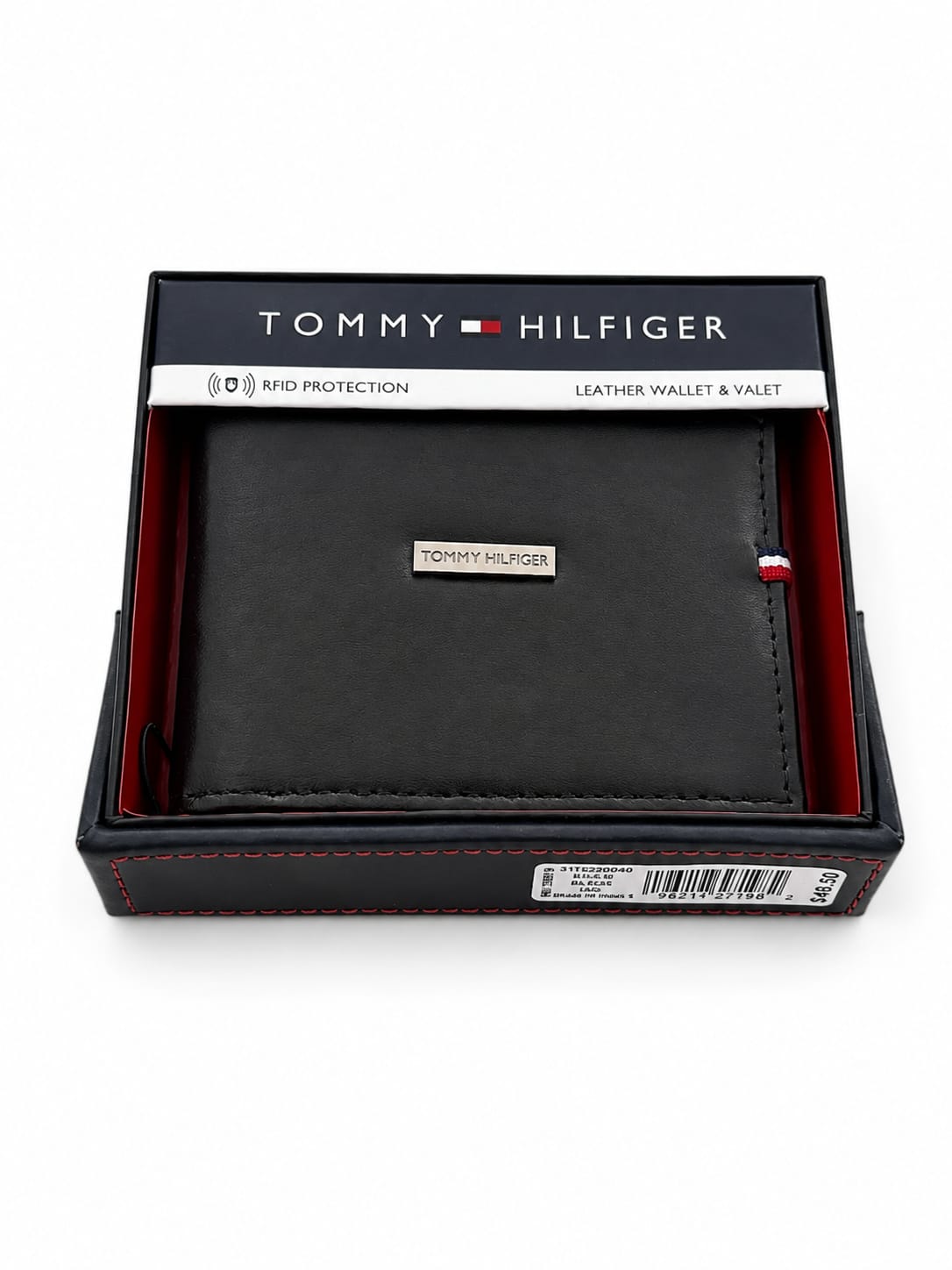 Cartera Tommy Hilfiger Original de Piel para Hombre con Protección RFID – Negra