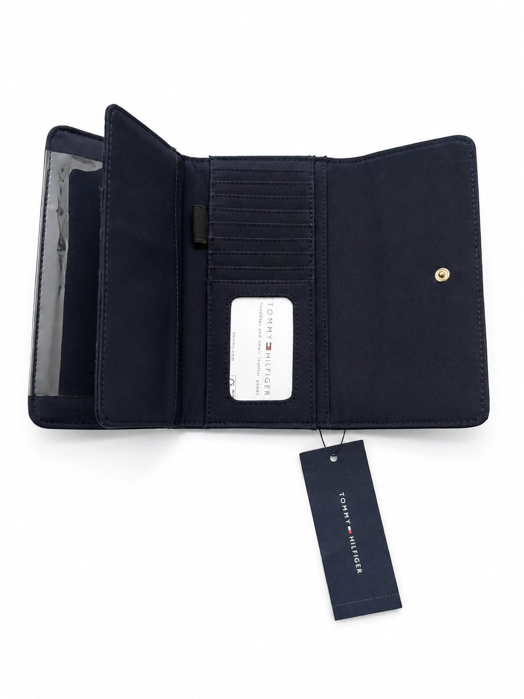 Cartera Tommy Hilfiger Original Mujer Monogram TH Blanco y Azul Marino