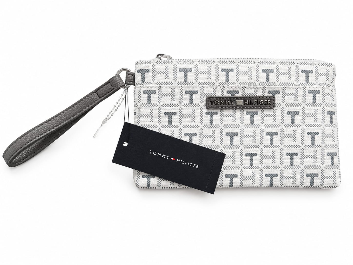 Muñequera Tommy Hilfiger Original Wristlet Monogram con Correa de Mano
