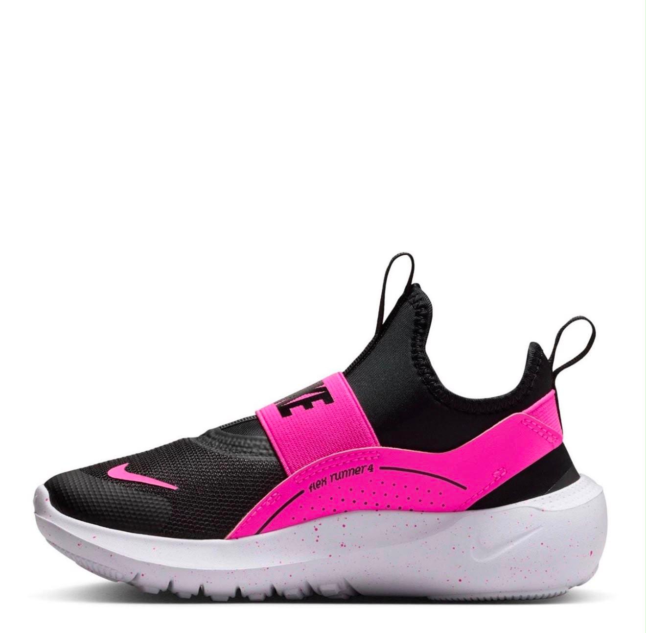 Nike Flex Runner 4 para Niños – Fucsia Láser, Blanco y Negro