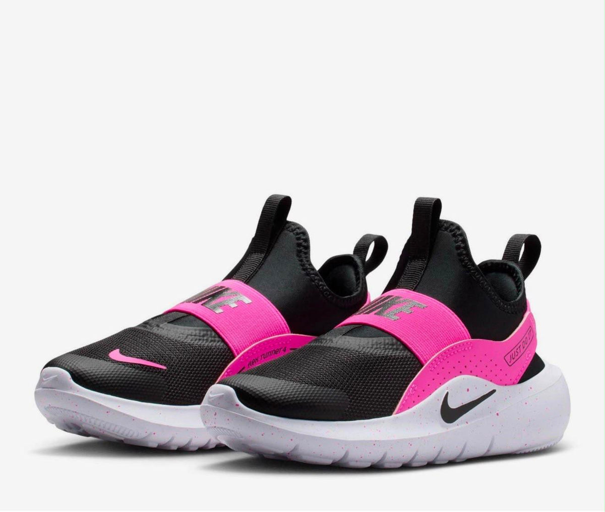 Nike Flex Runner 4 para Niños – Fucsia Láser, Blanco y Negro